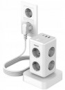 Tessan stolna produžna utičnica, 6x utičnica, 2x USB-A, 1x USB-C, 2 m (TS-306-TS-C)