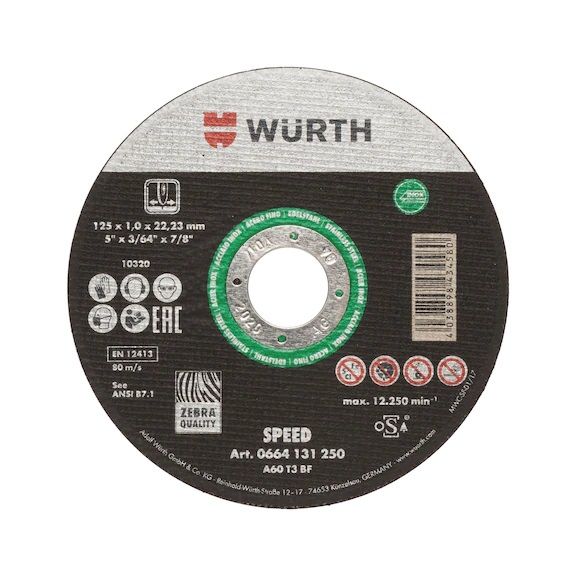 Rezna ploča 230x22 INOX WURTH