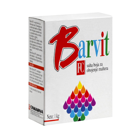 Boja za malter BARVIT 1kg - crveni