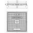 Kanalski kanalizacijski poklopac 600 x 600 - 58kg