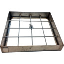 Poklopac za šaht uljni 400 x 400 x 65 x 1,5 - inox okvir