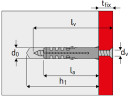 ELEMATIC E Najlon tipla - Ø5 x 25mm