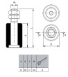 Kotač za vodilicu kliznih vrata PVC - Ø30mm