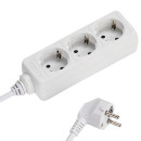 Trostruka prenosiva utičnica 3 priključka - 1,4m bijela