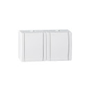 Utičnica šuko dupla nadžbukna 16A/250V IP44 - bijela