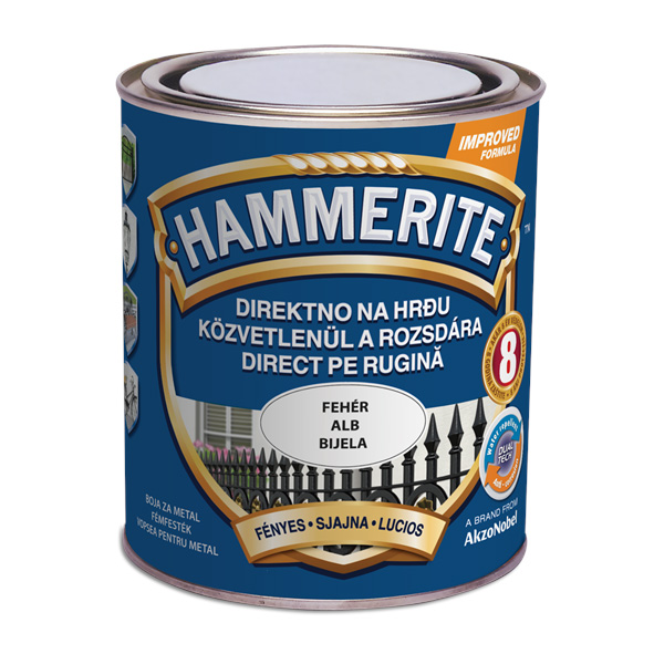 Hammerite sjajni lak 0,75l - crni