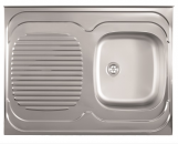 Sudoper nasadni 800x600 desni jednodjelni INOX STANDARD