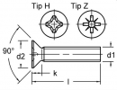 Vijak M5 x 70 DIN 965 Zn/25 kom