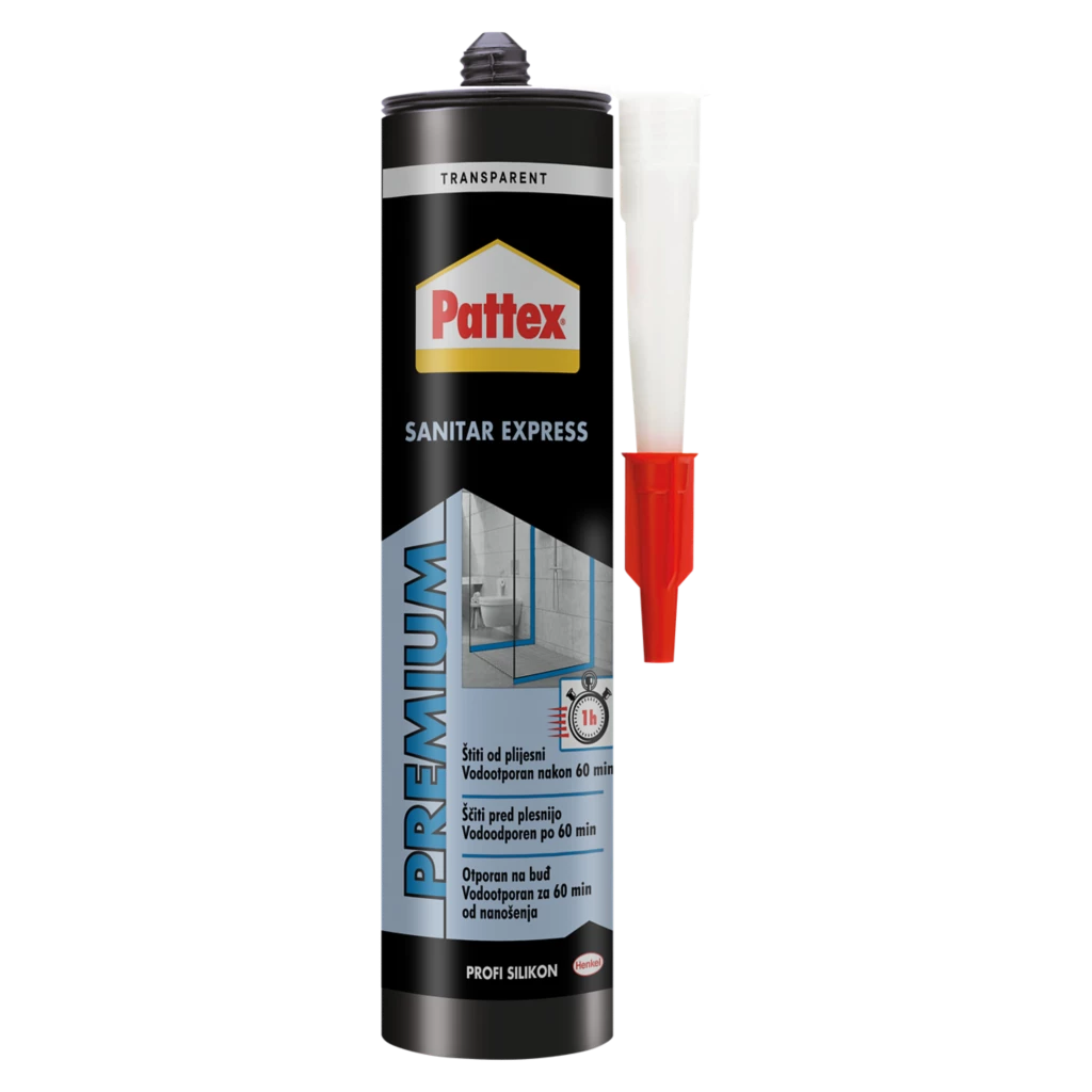 Pattex Express sanitarni silikon - Transparent